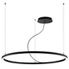 61W pakabinamas šviestuvas VERDI, Ø127cm, 3000K, juodas, 4224200