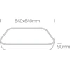 Lubinis šviestuvas 62W LED plafonas, juodas, 3000K, 62160A/B/W