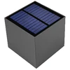 6,3W LED sieninis šviestuvas INGLESI, juodas, 3000K, IP65, su saulės baterija, 4309900