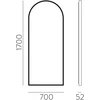 Sieninis šviestuvas 63W LED šviestuvas - veidrodis GIORGIA, juodas, 3000K, IP44, A3994100N
