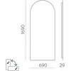 Sieninis šviestuvas 63W LED šviestuvas - veidrodis GIORGIA, chromo sp., 3000K, IP44, A3994100