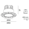 6,3W LED užglaistomas šviestuvas INVISIBLE MINI R, juodas, 3000K, IP44