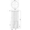 64W LED pakabinamas šviestuvas MADISON, juodas, 3000K, 01-2060