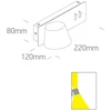 6+4W LED sieninis šviestuvas, juodas, 3000K, 65147/B/W