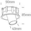 6,5W LED įleidžiamas, pakreipiamas šviestuvas, baltas, 3000/3500/4000K, dimeriuojamas, 11107C/W/V