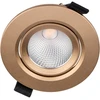 6,5W LED įleidžiamas pakreipiamas šviestuvas PT 08, matinės aukso sp., 3000K