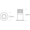 6,5W LED įleidžiamas šviestuvas, baltas, 3000/3500/4000K, IP65, dimeriuojamas, 10107DL/W/W/V