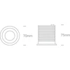 6,5W LED įleidžiamas šviestuvas, baltas, 3000K, 10107H/W/W