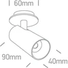 6,5W LED įleidžiamo montavimo pakreipiamas šviestuvas, baltas, 3000/3500/4000K, 11107RA/W/V