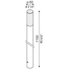 6,5W LED lauko šviestuvas LINE POST H1000, juodas, 3000K