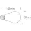 6,5W LED lemputė, dimeriuojama, E27, 2200K, 9G03RAD/A/E
