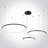 65W LED pakabinamas šviestuvas, juodas, 3000K, 40cm/60cm/80cm, dimeriuojamas, 63150B/B/W