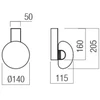 6,5W LED sieninis šviestuvas SINCLAIR, juodas, 3000K, 01-3240