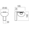 6,5W LED sieninis šviestuvas SINCLAIR, matinės aukso sp./skaidrus, 3000K, 01-3241