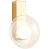 6,5W LED sieninis šviestuvas SINCLAIR, matinės aukso sp./skaidrus, 3000K, 01-3239
