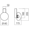 6,5W LED sieninis šviestuvas SINCLAIR, matinės aukso sp./skaidrus, 3000K, 01-3239