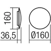 6,5W LED sieninis šviestuvas UMBRA, matinės baltos sp., 3000K, 01-1331