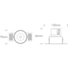 6,5W LED užglaistomas šviestuvas, juodas, 3000/3500/4000K, IP54, dimeriuojamas, 10107BT/B/V