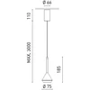 6,5W pakabinamas šviestuvas SPIN, juodas, 3000K, 40°, dimeriuojamas, su maitinimo šaltiniu