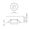 6,7W įleidžiamas šviestuvas PUCK RECESSED S, 4000K, baltas