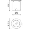 6,7W LED įleidžiamas į žemę lauko šviestuvas DARK M, plieno sp., 3000K, IP67, 38º