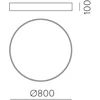 67W LED lubinis šviestuvas ISIA, baltas, 2700/3000/4000K, dimeriuojamas, P3453272BDP
