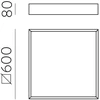 68W LED lubinis šviestuvas MUNICH, baltas, 2700/3000/4000K, dimeriuojamas, P3759172BDP