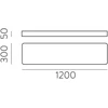 68W LED lubinis šviestuvas TURIN, baltas, 2700/3000/4000K, dimeriuojamas, P3761372BDT