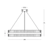 68W LED pakabinamas šviestuvas, aukso sp., 3000K, dimeriuojamas, 22040