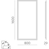 Sieninis šviestuvas 68W LED šviestuvas - veidrodis AMANZI, chromo sp., 3000K, IP44, A3596302