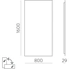 Sieninis šviestuvas 68W LED šviestuvas - veidrodis ESTELA, chromo sp., 3000K, IP44, A9439300