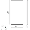 Sieninis šviestuvas 68W LED šviestuvas - veidrodis ESTELA, juodas, 3000K, IP44, A9439300N