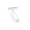 6W LED akcentinis šviestuvas į magnetinę sistemą ZAMBELIS MAGNETIC, žalvario sp., 2700/3000/4000K, DALI, 25352