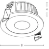 6W LED įleidžiamas šviestuvas, baltas, 3000K, S111