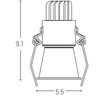 6W LED įleidžiamas šviestuvas, juodas, 3000K, S074