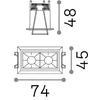 6W LED įleidžiamas šviestuvas LIKA, baltas korpusas/juodas reflektorius, 2700K, 341729