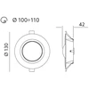 6W LED įleidžiamas šviestuvas SATURN, baltas, 4000K