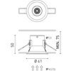 6W LED įleidžiamas šviestuvas SHOT LIGHT S FLOOD, juodas, 3000K, DALI