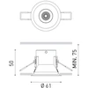 6W LED įleidžiamas šviestuvas SHOT LIGHT S FLOOD, baltos/aukso sp., 3000K