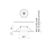6W LED įleidžiamo montavimo šviestuvas SHOT LIGHT S SEMI RECESSED, baltas, 3000K, 39°