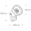 6W LED įsmeigiamas sodo šviestuvas, antracito sp., 3000K, 67196B/AN/W