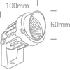 6W LED įsmeigiamas sodo šviestuvas, juodas, 7068/B/W