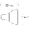 6W LED lemputė, GU10, 3000K, 60°, 7306CGA/W