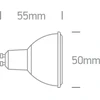 6W LED lemputė, GU10, juoda, 3000K, 7306CBG/W