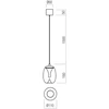 6W LED pakabinamas šviestuvas DROP, juodos/dūmų sp., 3000K, 01-3926