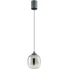 6W LED pakabinamas šviestuvas KHADI, juodos/dūmų sp., 3000K, 01-3486