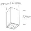 6W LED paviršinis šviestuvas, juodas, 3000K, 12106B/B/W