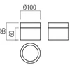 Lubinis šviestuvas 6W LED paviršinis šviestuvas NAIDA, chromo sp., 3000/4000K, IP44, 01-3358