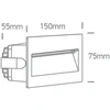 6W LED sieninis įleidžiamas fasado šviestuvas, antracito sp., 2200/2700/3000/4000K, IP65, 68068B/AN/V