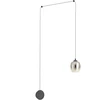 Sieninis šviestuvas 6W LED sieninis/pakabinamas šviestuvas KHADI, juodos/dūmų sp., 3000K, 01-3484